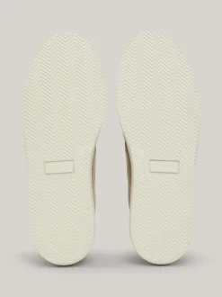 Sneakersy*Tommy Hilfiger Buty Sportowe Ze Skóry Premium Z Logo BEIGE