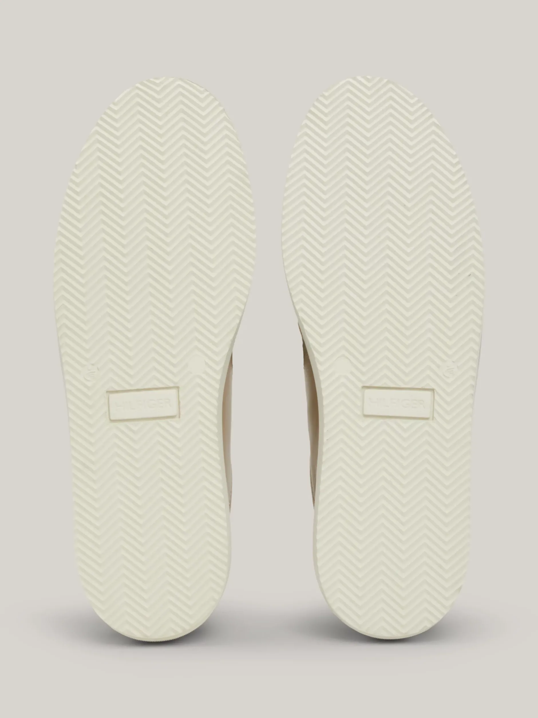 Sneakersy*Tommy Hilfiger Buty Sportowe Ze Skóry Premium Z Logo BEIGE