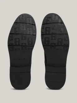 Buty Wizytowe*Tommy Hilfiger Buty Typu Derby Z Groszkowanej Skóry BLACK