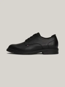 Buty Wizytowe*Tommy Hilfiger Buty Typu Derby Z Groszkowanej Skóry BLACK