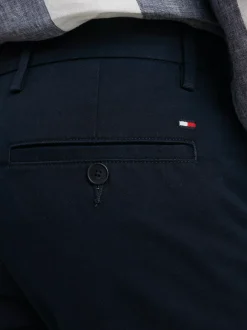 Spodnie*Tommy Hilfiger Chinosy Bleecker Z Bawełny Ze Stretchem DESERT SKY