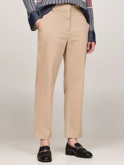 Spodnie*Tommy Hilfiger Chinosy O Wąskim Kroju Z Bawełny Ze Stretchem BEIGE