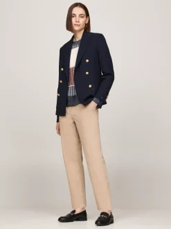 Spodnie*Tommy Hilfiger Chinosy O Wąskim Kroju Z Bawełny Ze Stretchem BEIGE