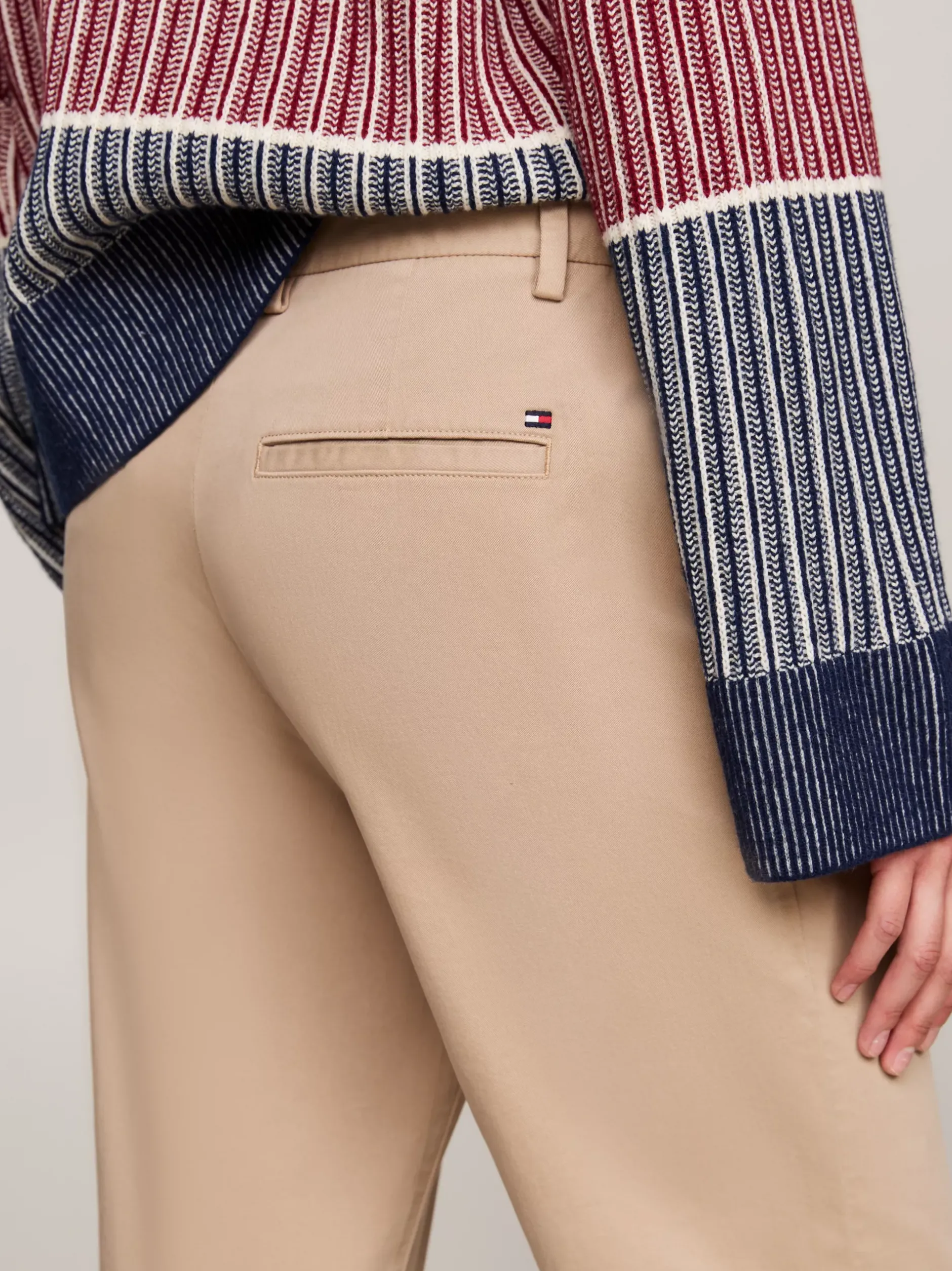Spodnie*Tommy Hilfiger Chinosy O Wąskim Kroju Z Bawełny Ze Stretchem BEIGE