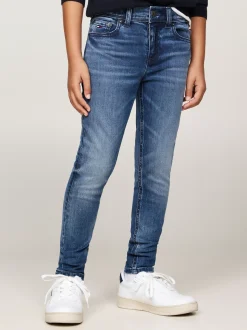 Jeansy*Tommy Hilfiger Ciemnoniebieskie Jeansy Z Efektem Wyblaknięcia MID BLUE