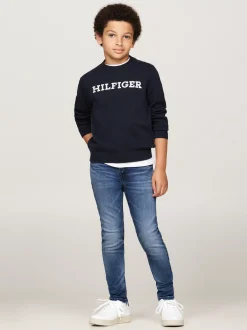 Jeansy*Tommy Hilfiger Ciemnoniebieskie Jeansy Z Efektem Wyblaknięcia MID BLUE