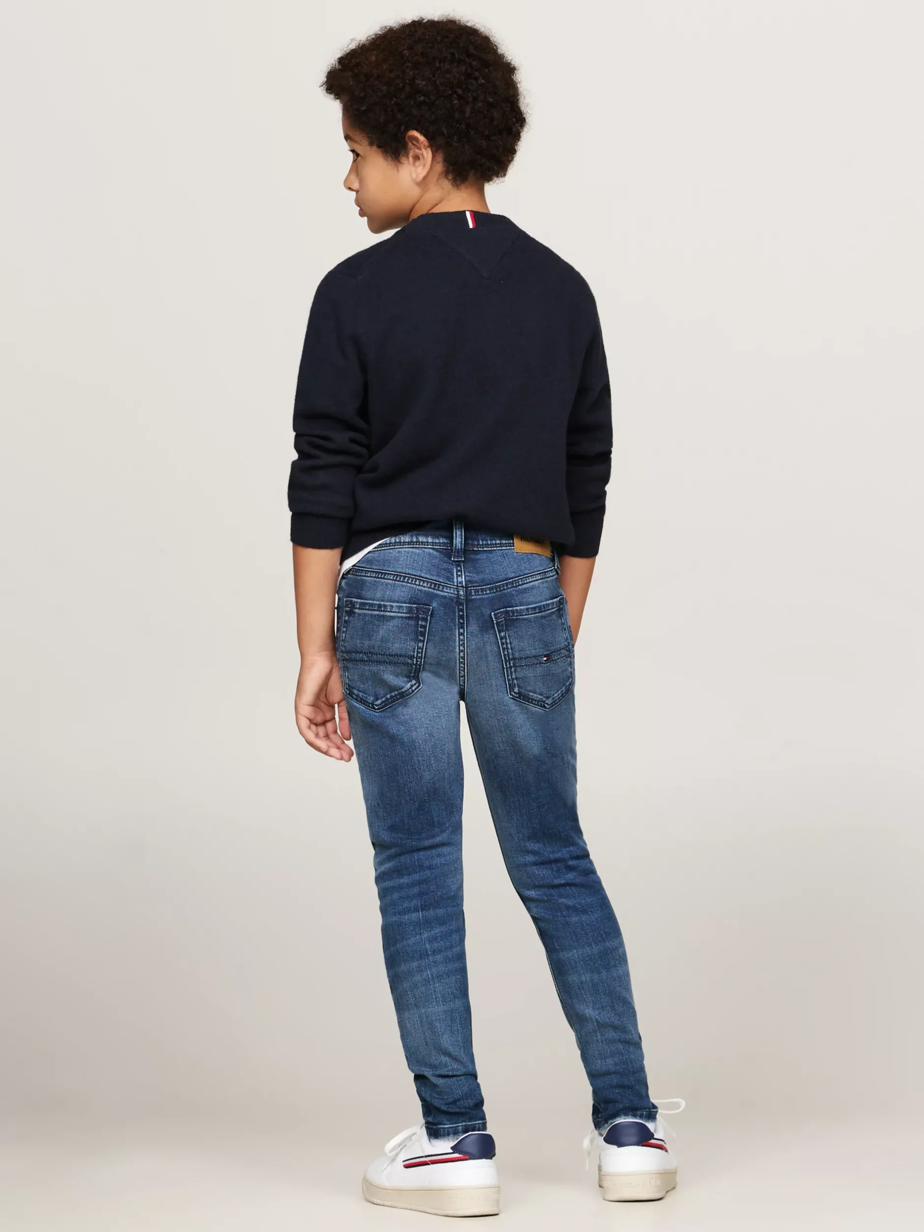 Jeansy*Tommy Hilfiger Ciemnoniebieskie Jeansy Z Efektem Wyblaknięcia MID BLUE