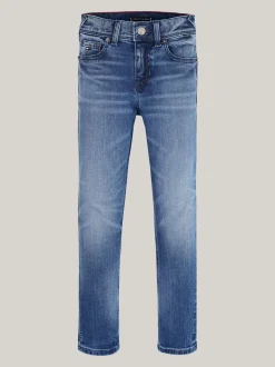 Jeansy*Tommy Hilfiger Ciemnoniebieskie Jeansy Z Efektem Wyblaknięcia MID BLUE