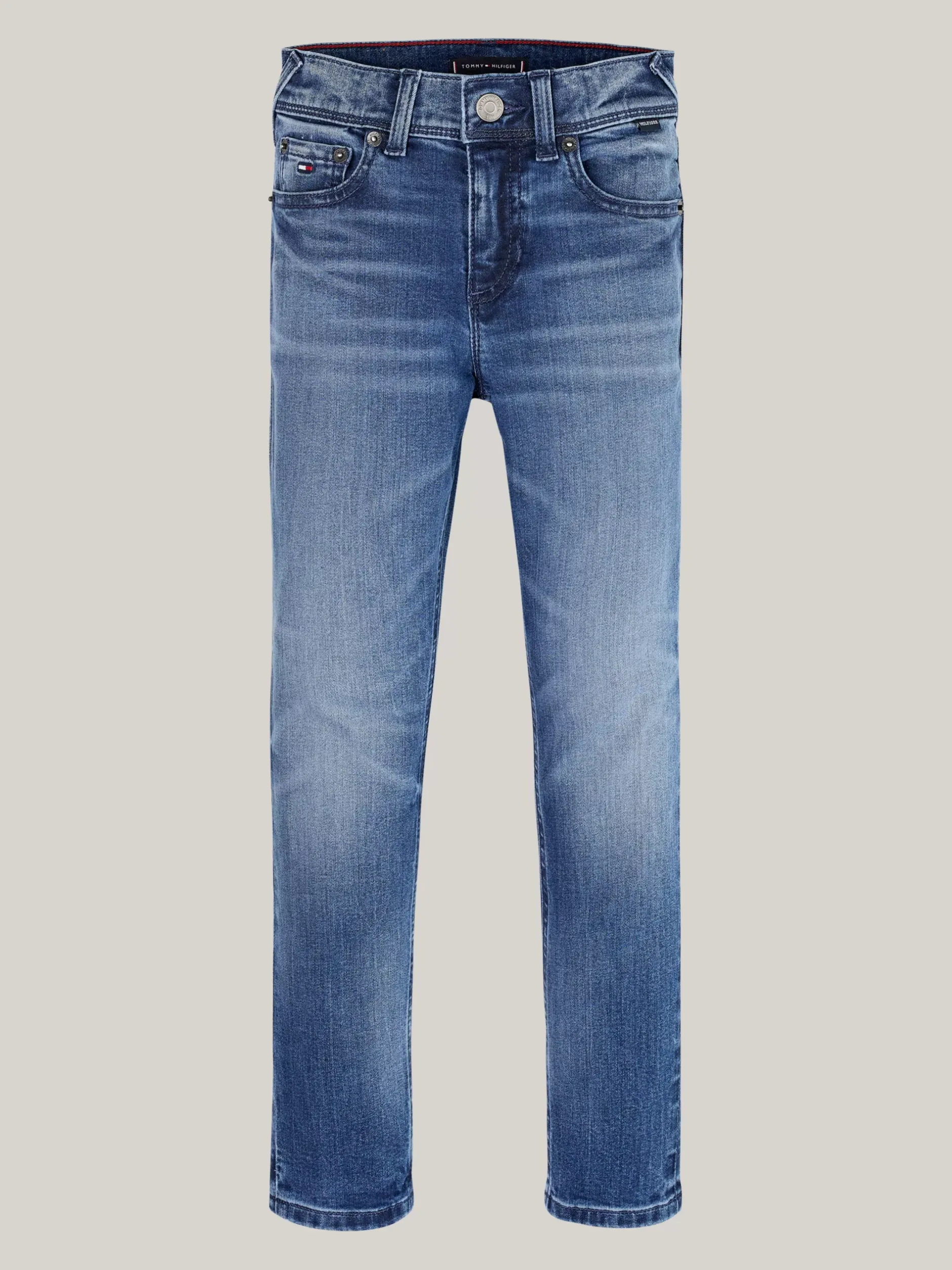 Jeansy*Tommy Hilfiger Ciemnoniebieskie Jeansy Z Efektem Wyblaknięcia MID BLUE