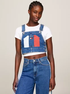 T-Shirty*Tommy Hilfiger Crop Top Archive O Kroju Ogrodniczek DENIM MEDIUM