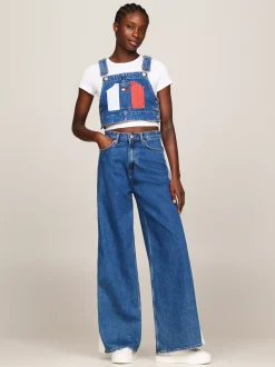 T-Shirty*Tommy Hilfiger Crop Top Archive O Kroju Ogrodniczek DENIM MEDIUM