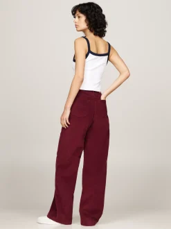T-Shirty*Tommy Hilfiger Crop Top Bez Rękawów Z Naszywką Tommy WHITE