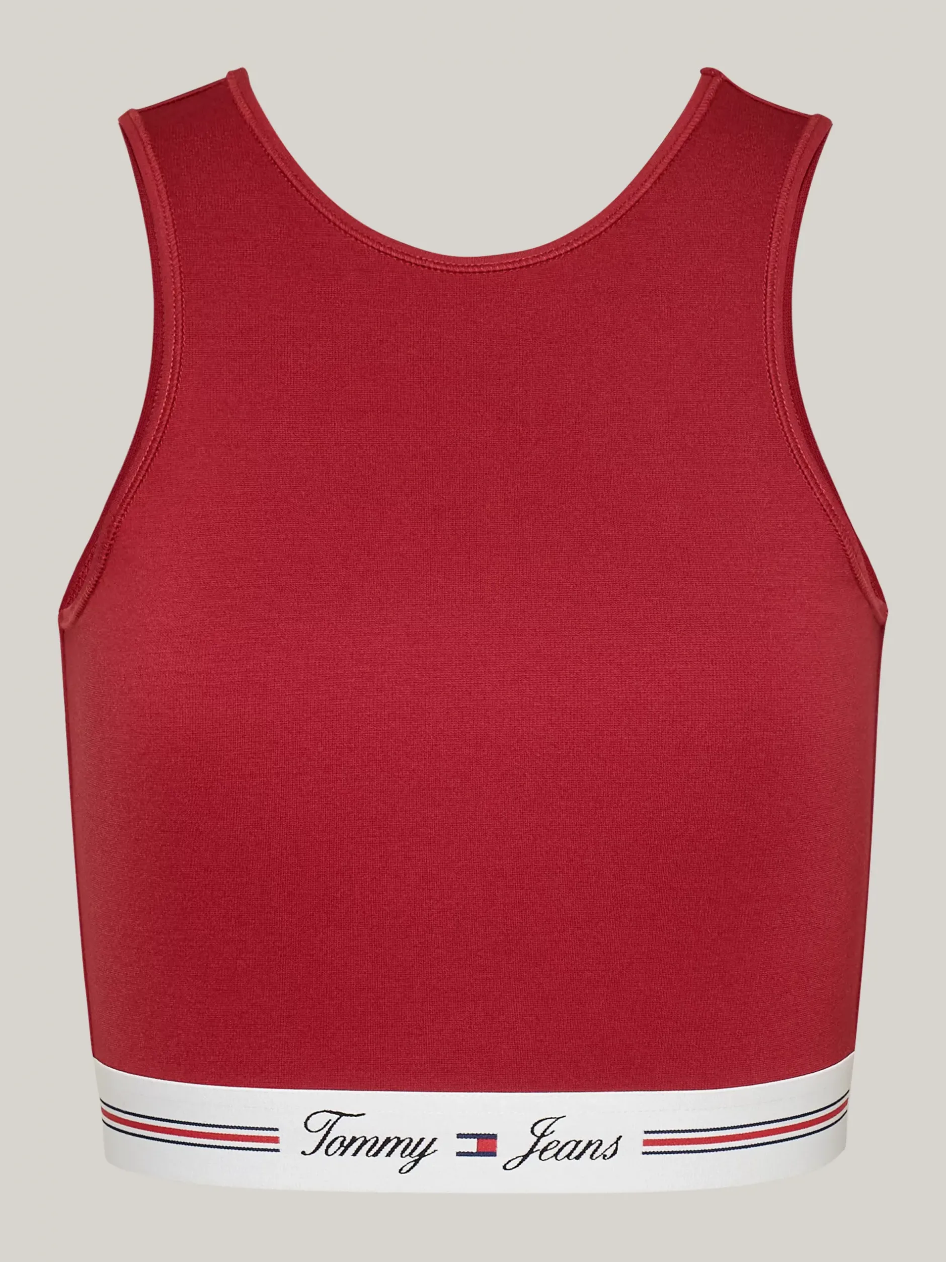 T-Shirty*Tommy Hilfiger Crop Top Z Wycięciem Z Tyłu REGATTA RED
