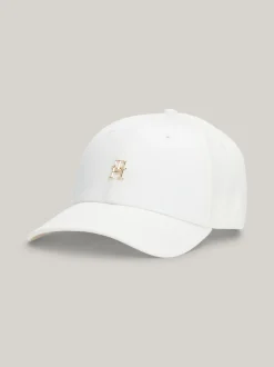 Czapki Z Daszkiem|Czapki I Szaliki*Tommy Hilfiger Czapka Baseballowa Corporate Z Monogramem TH ANCIENT WHITE