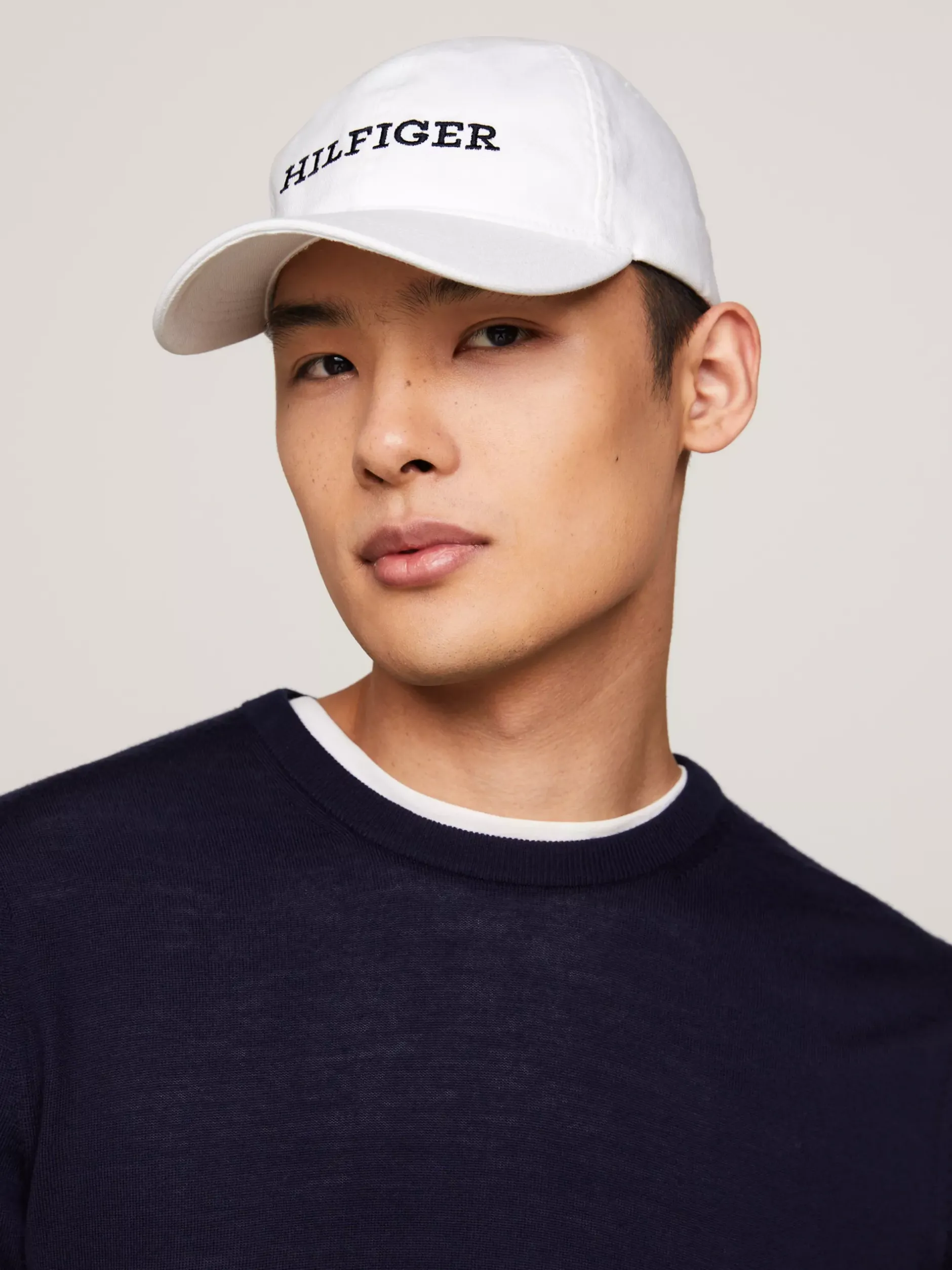 Czapki Z Daszkiem|Czapki I Szaliki*Tommy Hilfiger Czapka Baseballowa Z Monotypowym Logo Hilfiger OPTIC WHITE