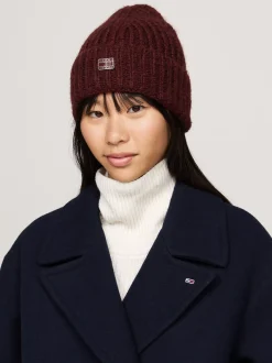 Czapki|Czapki I Szaliki*Tommy Hilfiger Czapka Beanie City Z Mieszanki Wełny DEEP ROUGE