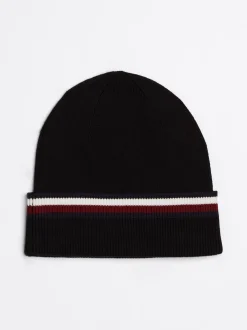 Czapki|Czapki I Szaliki*Tommy Hilfiger Czapka Beanie Corporate Z Tasiemką BLACK