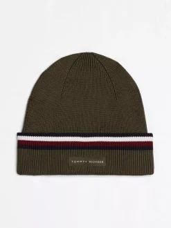 Czapki|Czapki I Szaliki*Tommy Hilfiger Czapka Beanie Corporate Z Tasiemką ARMY GREEN