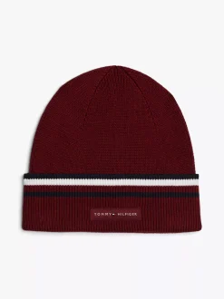 Czapki|Czapki I Szaliki*Tommy Hilfiger Czapka Beanie Corporate Z Tasiemką ROUGE