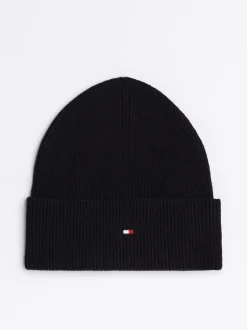 Czapki|Czapki I Szaliki*Tommy Hilfiger Czapka Beanie Essential Z Flagą BLACK
