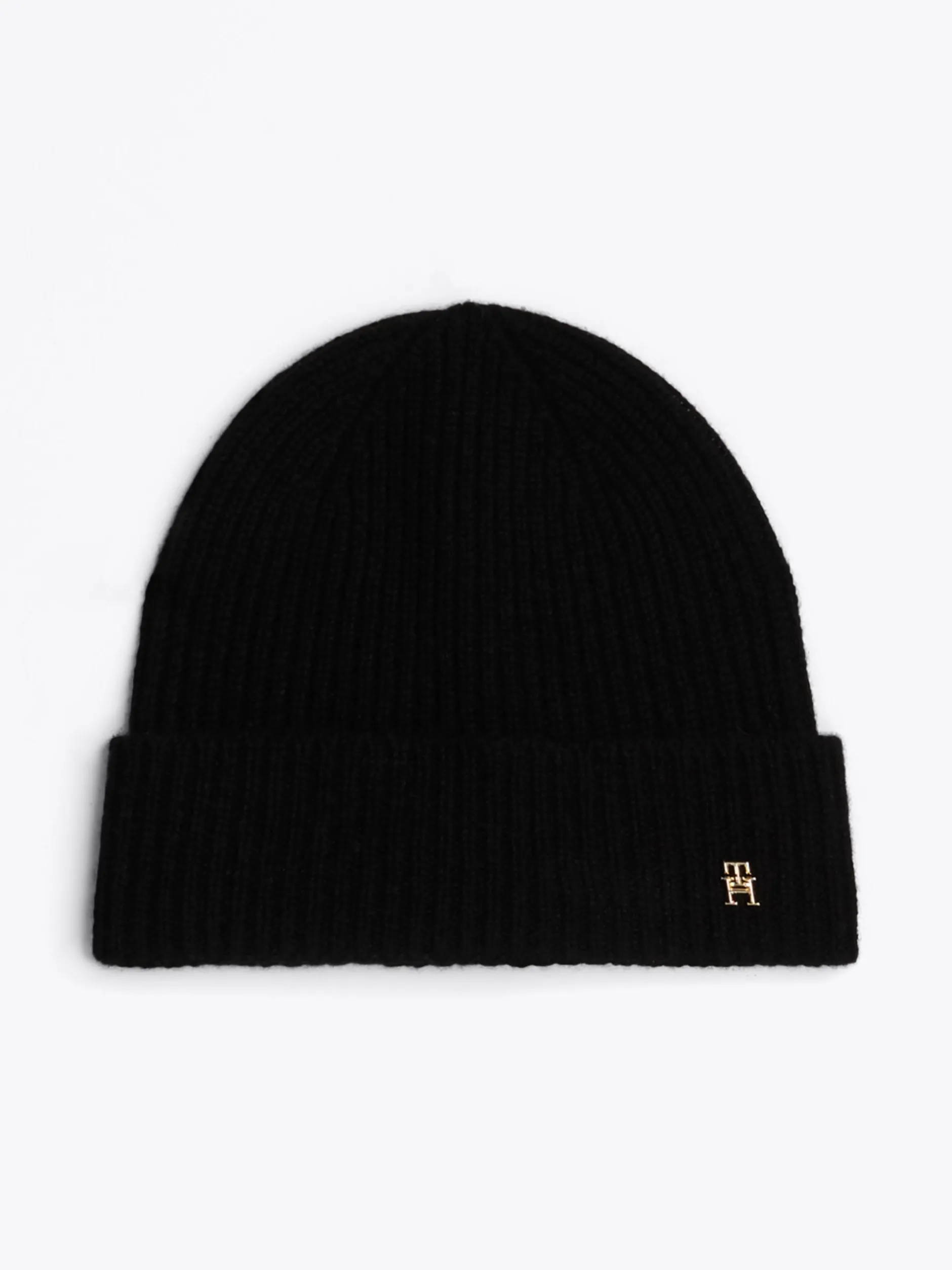 Czapki|Czapki I Szaliki*Tommy Hilfiger Czapka Beanie Z Czystego Kaszmiru BLACK