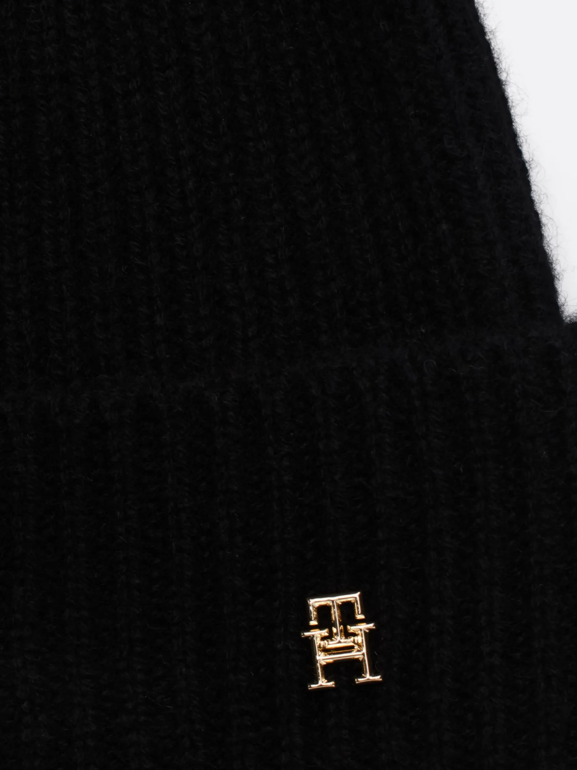 Czapki|Czapki I Szaliki*Tommy Hilfiger Czapka Beanie Z Czystego Kaszmiru BLACK