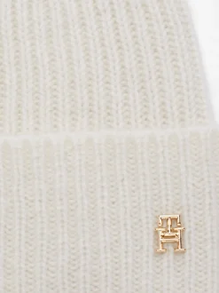 Czapki|Czapki I Szaliki*Tommy Hilfiger Czapka Beanie Z Czystego Kaszmiru ANCIENT WHITE