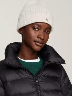 Czapki|Czapki I Szaliki*Tommy Hilfiger Czapka Beanie Z Czystego Kaszmiru ANCIENT WHITE
