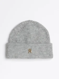 Czapki|Czapki I Szaliki*Tommy Hilfiger Czapka Beanie Z Monogramem TH LIGHT GREY MELANGE