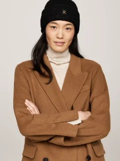 Czapki|Czapki I Szaliki*Tommy Hilfiger Czapka Beanie Z Monogramem TH BLACK