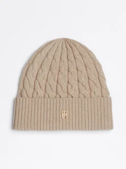 Czapki|Czapki I Szaliki*Tommy Hilfiger Czapka Beanie Z Monogramem TH BEIGE