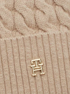 Czapki|Czapki I Szaliki*Tommy Hilfiger Czapka Beanie Z Monogramem TH BEIGE