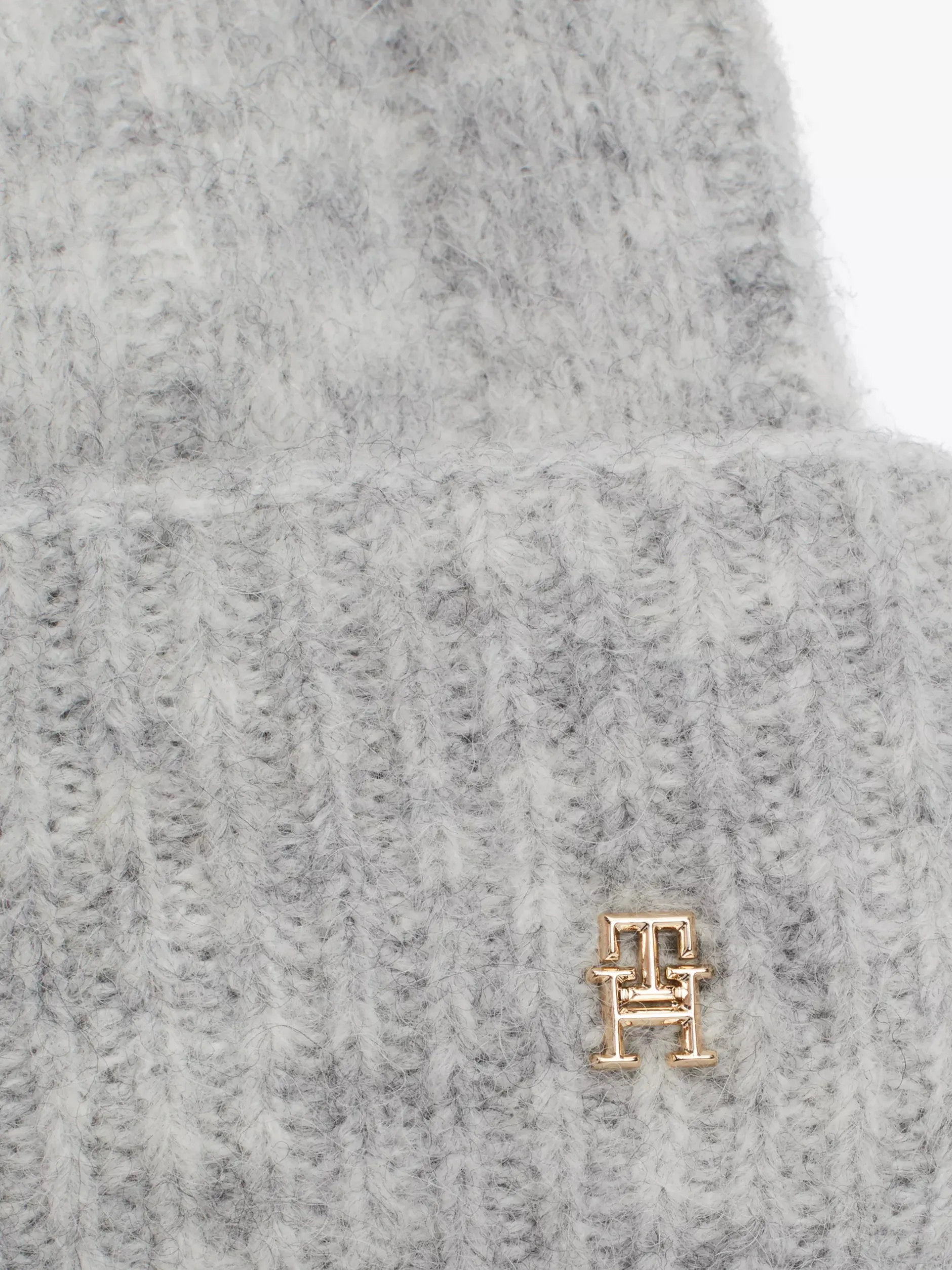 Czapki|Czapki I Szaliki*Tommy Hilfiger Czapka Beanie Z Monogramem TH LIGHT GREY MELANGE