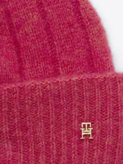 Czapki|Czapki I Szaliki*Tommy Hilfiger Czapka Beanie Z Monogramem TH HERITAGE PINK