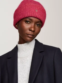 Czapki|Czapki I Szaliki*Tommy Hilfiger Czapka Beanie Z Monogramem TH HERITAGE PINK