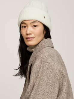 Czapki|Czapki I Szaliki*Tommy Hilfiger Czapka Beanie Z Monogramem TH ANCIENT WHITE