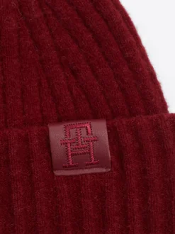 Czapki|Czapki I Szaliki*Tommy Hilfiger Czapka Beanie Z Puszystej Mieszanki Wełny ROUGE