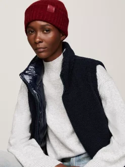 Czapki|Czapki I Szaliki*Tommy Hilfiger Czapka Beanie Z Puszystej Mieszanki Wełny ROUGE