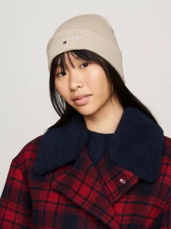 Czapki|Czapki I Szaliki*Tommy Hilfiger Czapka Beanie Z Wyhaftowanym Logo NEWSPRINT
