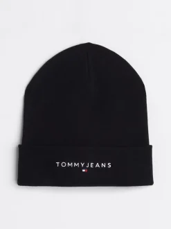 Czapki|Czapki I Szaliki*Tommy Hilfiger Czapka Beanie Z Wyhaftowanym Logo BLACK