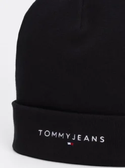 Czapki|Czapki I Szaliki*Tommy Hilfiger Czapka Beanie Z Wyhaftowanym Logo BLACK