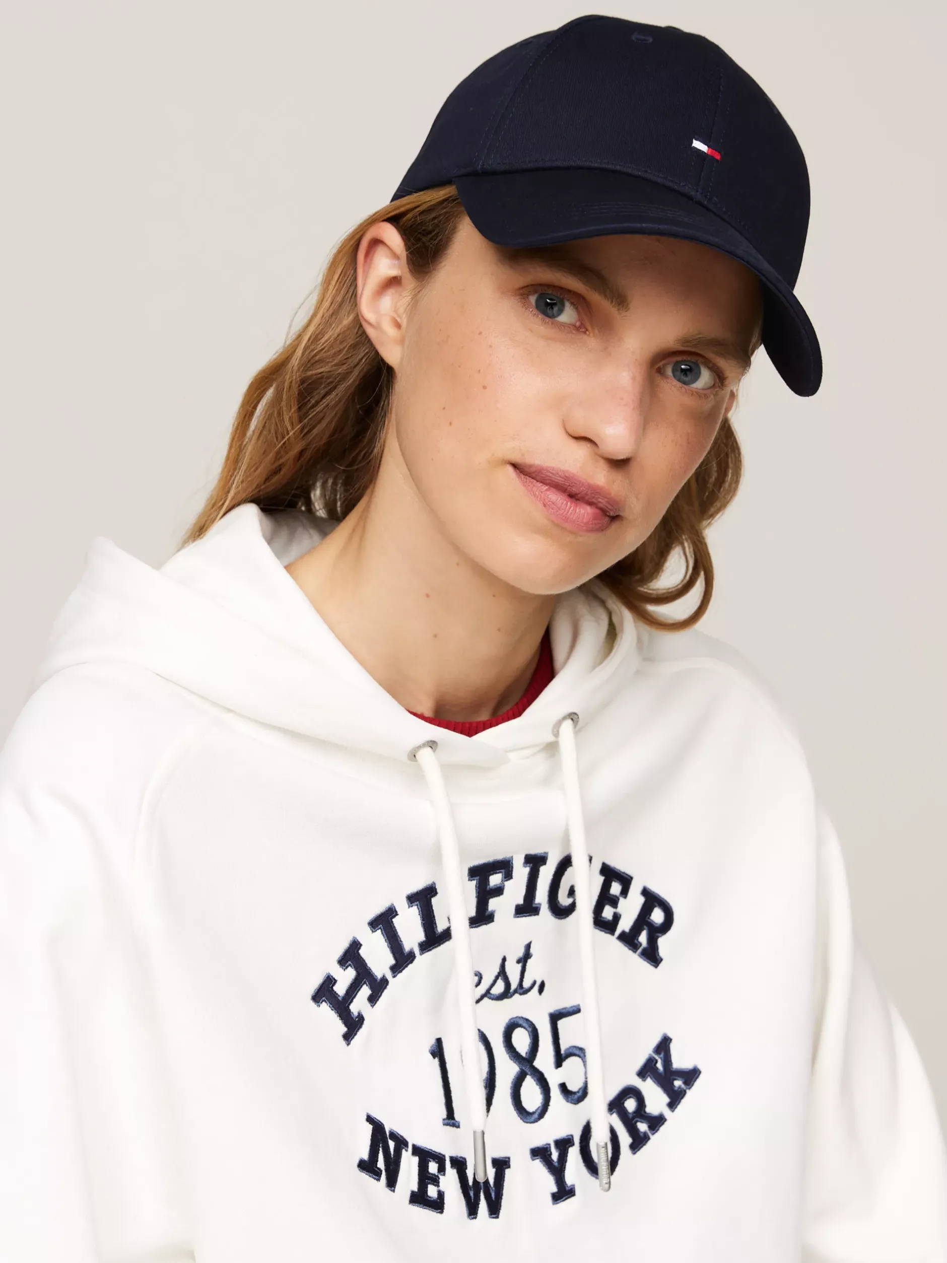 Czapki Z Daszkiem|Czapki I Szaliki*Tommy Hilfiger Czapka Bejsbolowa Essential Z Haftowaną Flagą SPACE BLUE
