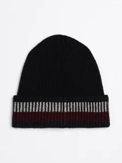 Czapki|Czapki I Szaliki*Tommy Hilfiger Czapka Typu Beanie Corporate Z Mieszanki Wełny BLACK