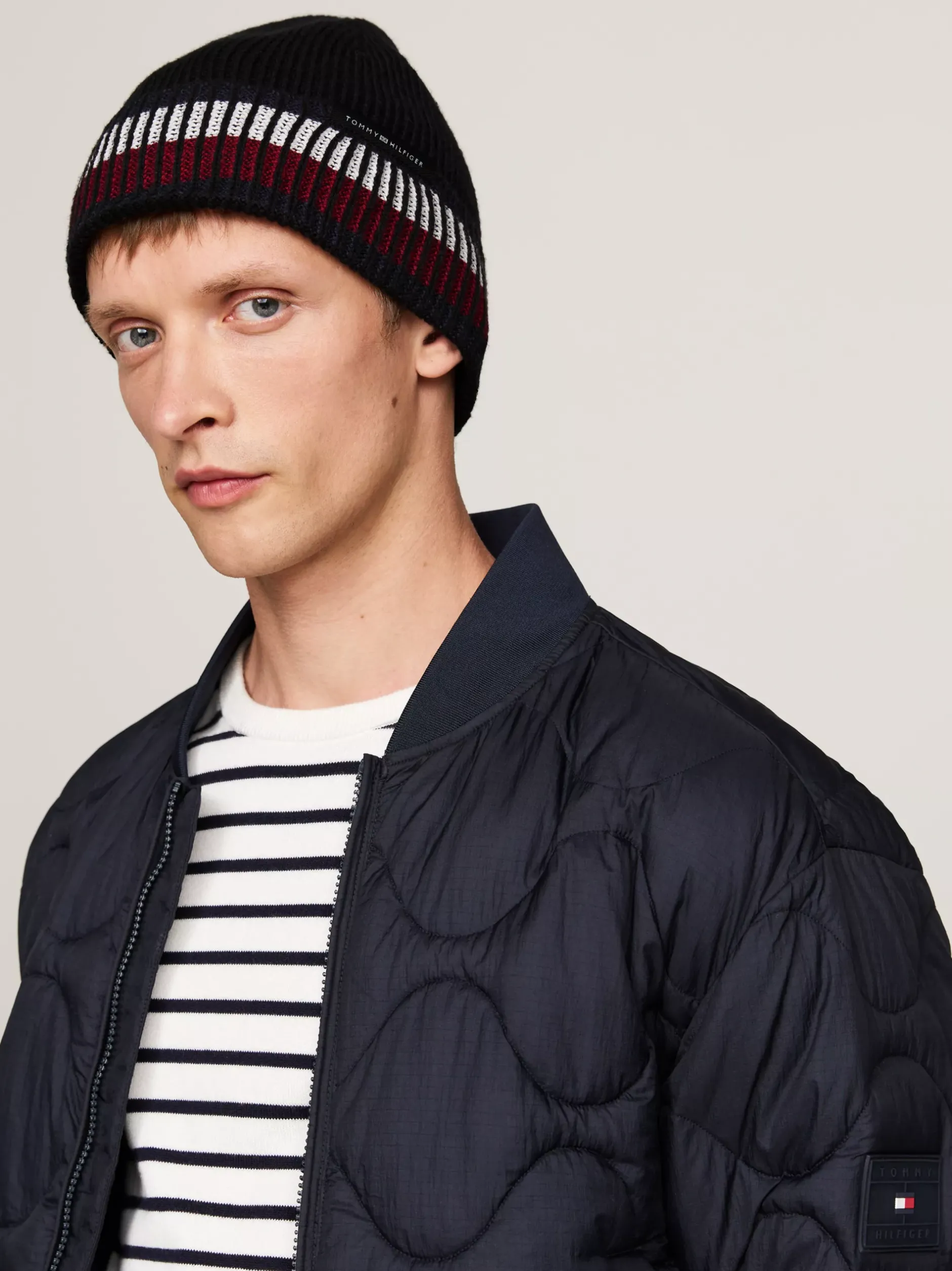Czapki|Czapki I Szaliki*Tommy Hilfiger Czapka Typu Beanie Corporate Z Mieszanki Wełny BLACK
