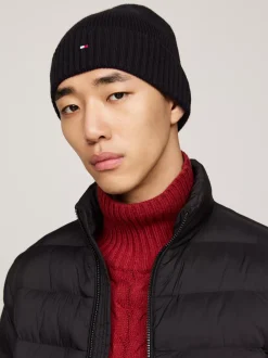 Czapki|Czapki I Szaliki*Tommy Hilfiger Czapka Typu Beanie Z Flagą BLACK