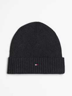 Czapki|Czapki I Szaliki*Tommy Hilfiger Czapka Typu Beanie Z Flagą CHARCOAL GRAY