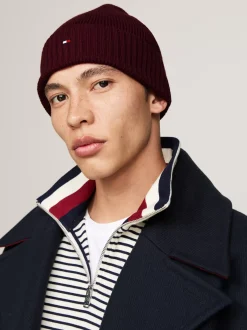 Czapki|Czapki I Szaliki*Tommy Hilfiger Czapka Typu Beanie Z Flagą DEEP ROUGE