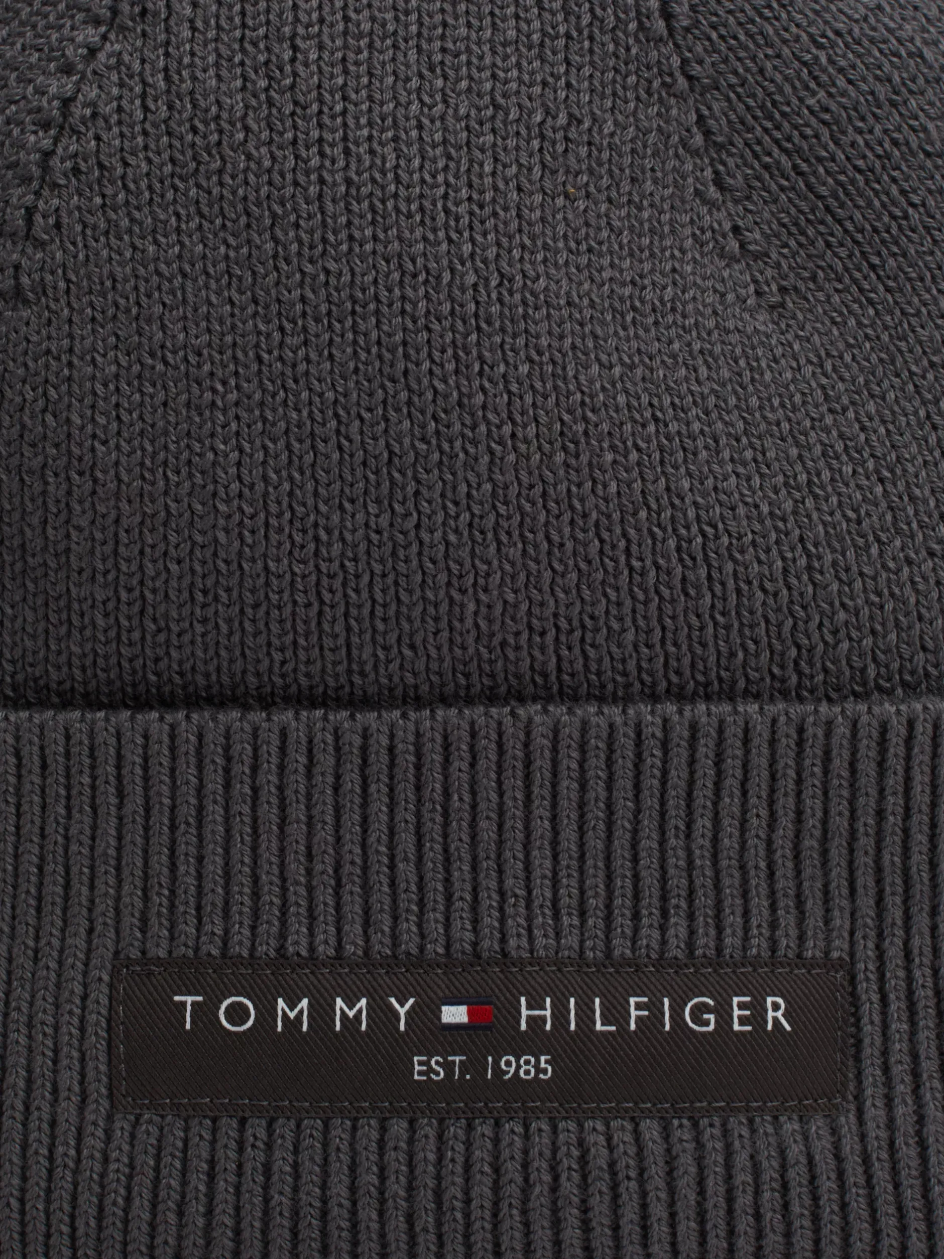 Czapki|Czapki I Szaliki*Tommy Hilfiger Czapka Typu Beanie Z Naszywką Z Logo DARK GREY