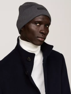 Czapki|Czapki I Szaliki*Tommy Hilfiger Czapka Typu Beanie Z Naszywką Z Logo DARK GREY