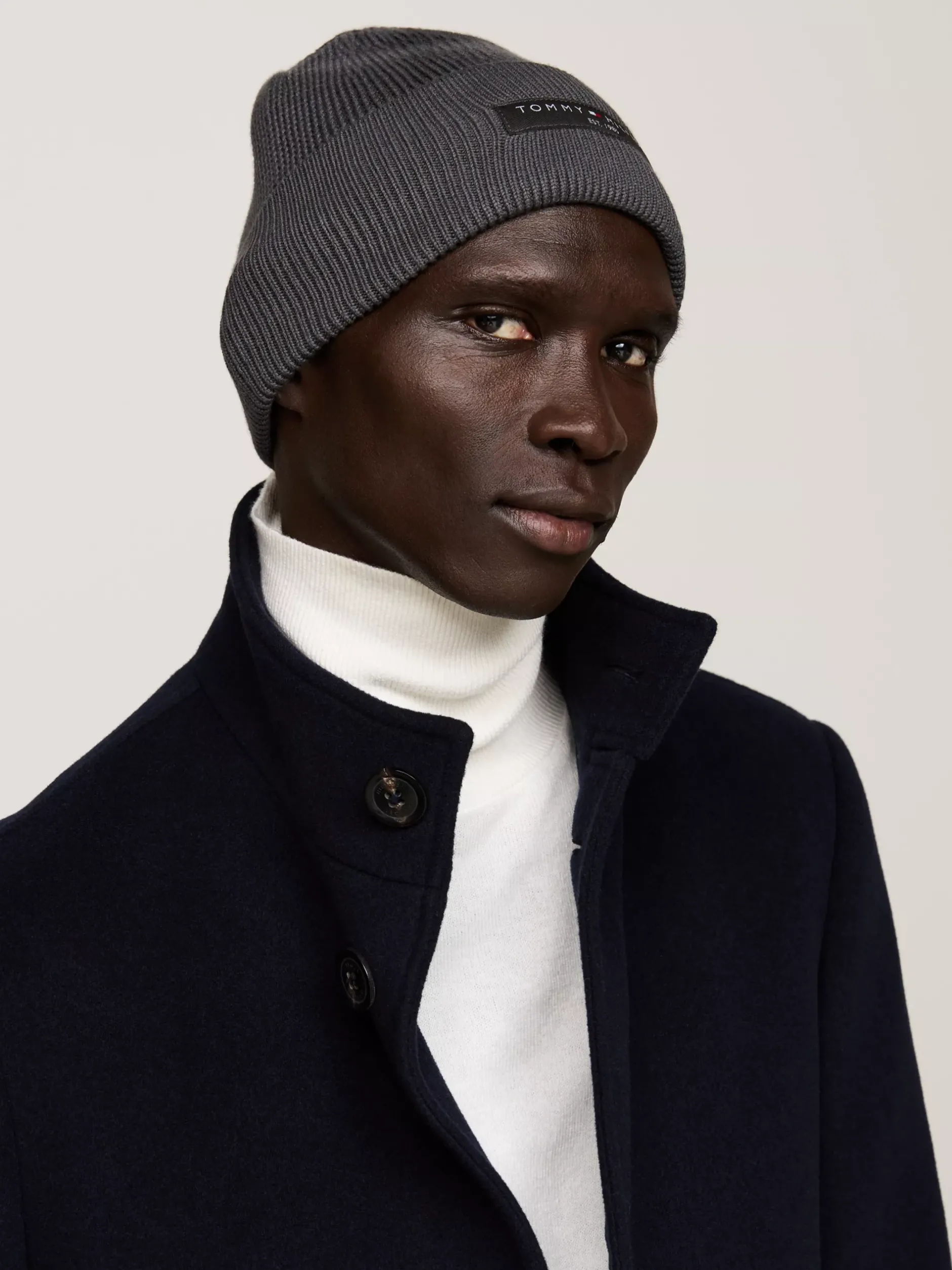 Czapki|Czapki I Szaliki*Tommy Hilfiger Czapka Typu Beanie Z Naszywką Z Logo DARK GREY